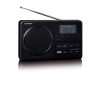 Kompakt bärbar FM-radio med LCD-skärm - Svart#3