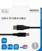 Deltaco USB-B 2.0 cable, suitable for printers, 1m - Svart#3
