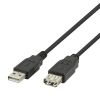 Deltaco USB extension cable, USB-A male - USB-A female, 2m - Svart#1