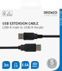 Deltaco USB extension cable, USB-A male - USB-A female, 3m -Svart#3