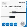 Deltaco Audio Kabel, 3.5mm, gold-plated, 2m - svart#3