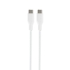 Deltaco USB-C - C, 2m, USB 2.0, white braided 3A/60W - Vit#2