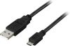 DELTACO USB 2.0 typ A till Micro-B USB, 2m, svart#1