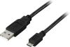 DELTACO USB 2.0 typ A till Micro-B USB, 2m, svart#2