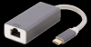 Adapter Deltaco, USB-C till Gigabit/RJ45, PC/Mac - Rymdgrå#2