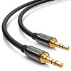 3m Ljudkabel 3,5 mm AUX Kabel Stereo Ljudkabel Rak - Svart#1