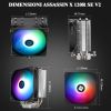Thermalright Assassin X 120R SE V2 CPU-kylare, 120 mm PWM Quiet Fan med S-FDB-lager, AGHP-teknik, för AMD AM4 AM5/Intel 1700/1150/1151/1200(AX120R SE V2 - Svart#2