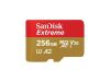 Micro Secure Digital SDXC 256 GB Sandisk Extreme, 190/130 MB/sek, Class 10, UHS-I V30, U3, A2, inkl. SD-adapter