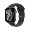 Apple Watch Series 11 GPS 46mm Gagatsvart Aluminiumboett med Svart Sportband - M/L