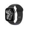 Apple Watch Series 11 GPS + Cellular 42mm Gagatsvart Aluminiumboett med Svart Sportband - S/M