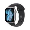 Apple Watch Series 11 GPS + Cellular 46mm Rymdgrå Aluminiumboett med Svart Sportband - M/L