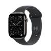 Apple Watch Series 11 GPS + Cellular 46mm Skiffer Titanboett med Svart Sportband - S/M