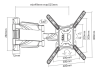 Väggfäste deltaco full-motion, 23"-55", 35kg, 75x75-400x400#3