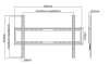Fäste TV Platt Basic FIXED 37-70" (94-178 cm) upp till 35kg, Svart#2