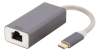 Adapter Deltaco, USB-C till Gigabit/RJ45, PC/Mac - Rymdgrå#1