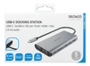 Multi-adapter Deltaco, USB-C till HDMI/VGA/2xUSB 3.0/GigaLAN/USB-C PD 3.0, kortläsare SD - Rymdgrå#3